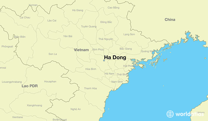 map showing the location of Ha Dong