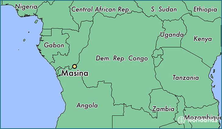 map showing the location of Masina
