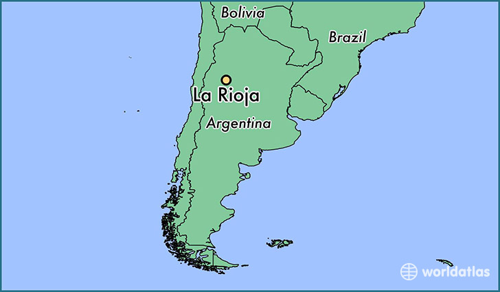 map showing the location of La Rioja