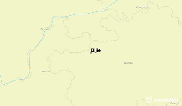 map showing the location of Bijie