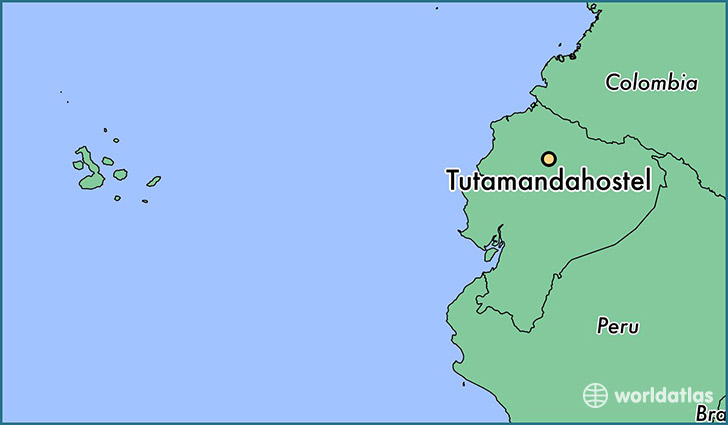 map showing the location of Tutamandahostel