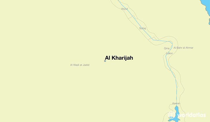 map showing the location of Al Kharijah