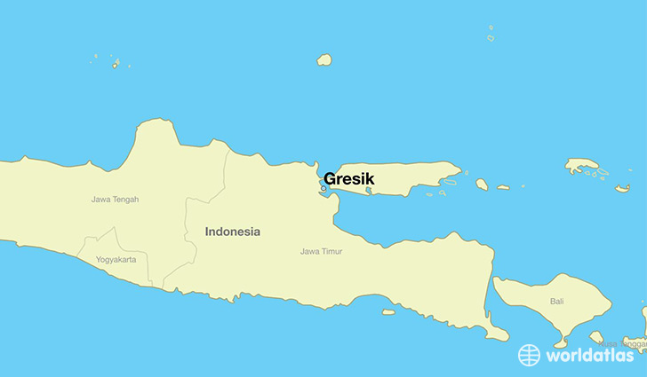 map showing the location of Gresik