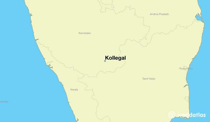 map showing the location of Kollegal