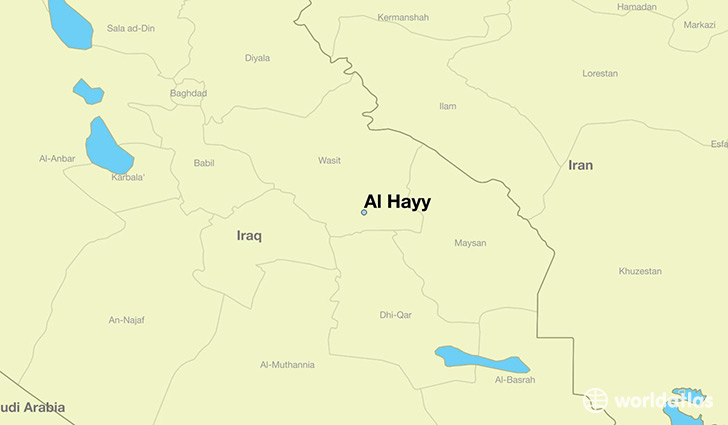map showing the location of Al Hayy