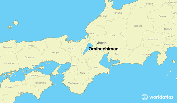 map showing the location of Omihachiman