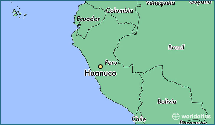 map showing the location of Huanuco