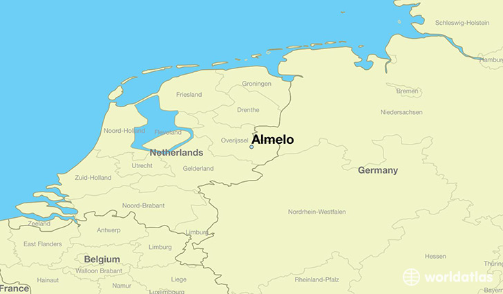 map showing the location of Almelo