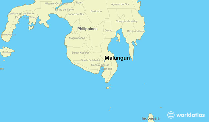 map showing the location of Malungun