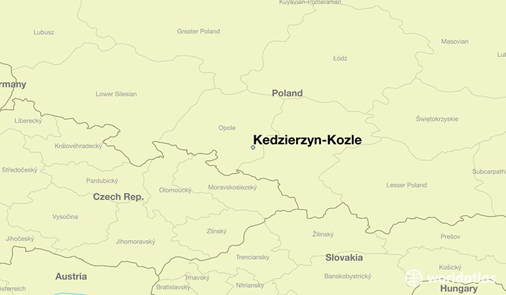 map showing the location of Kedzierzyn-Kozle