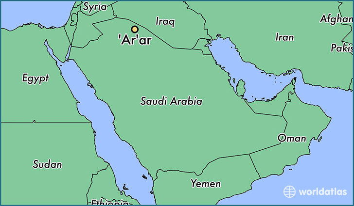 map showing the location of 'Ar'ar