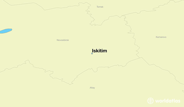 map showing the location of Iskitim