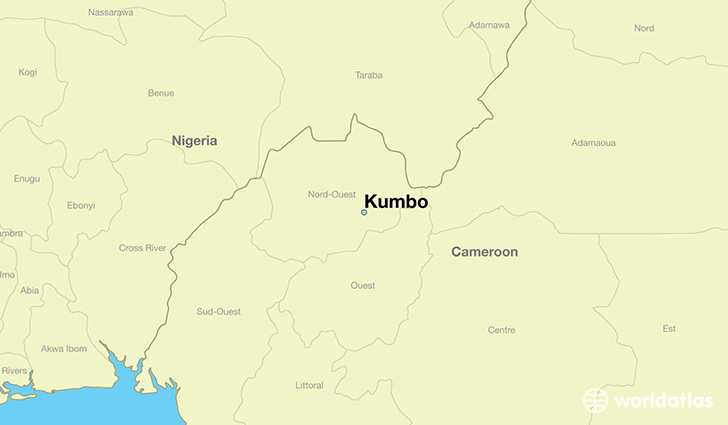 map showing the location of Kumbo