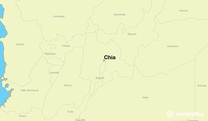 map showing the location of Chia