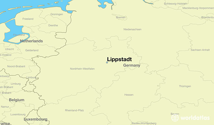 map showing the location of Lippstadt