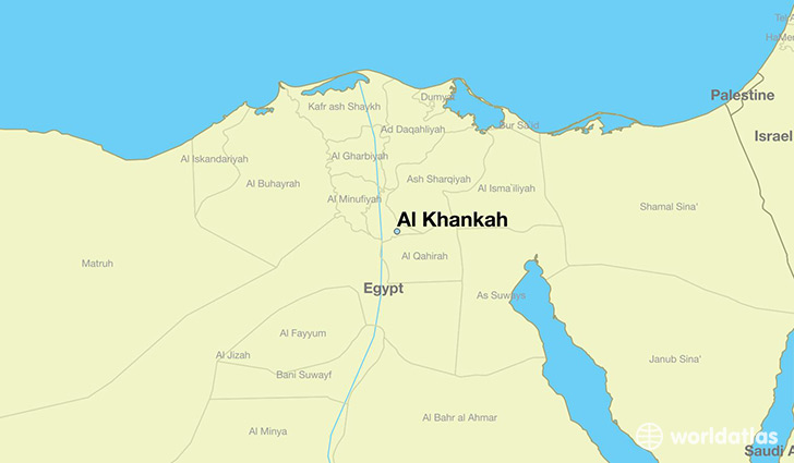 map showing the location of Al Khankah
