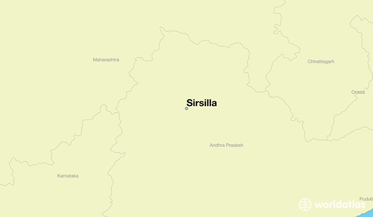 map showing the location of Sirsilla