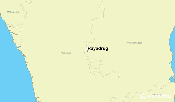 map showing the location of Rayadrug