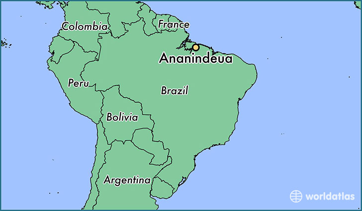 map showing the location of Ananindeua