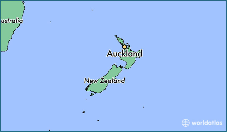 map showing the location of Auckland