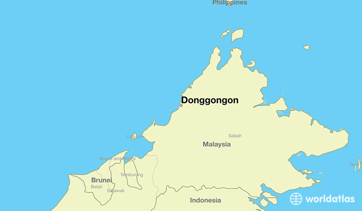 map showing the location of Donggongon