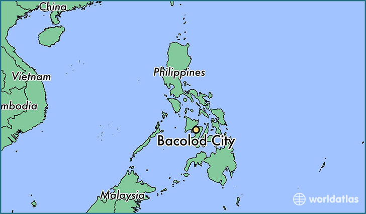 map showing the location of Bacolod City