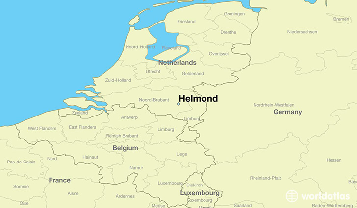 map showing the location of Helmond