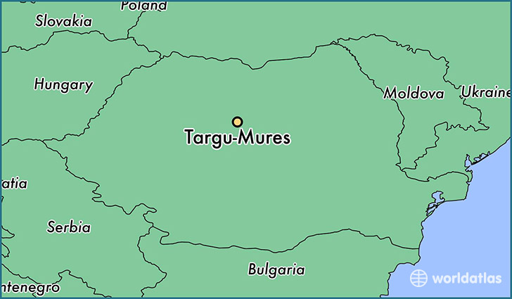 map showing the location of Targu-Mures