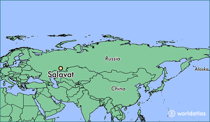 map showing the location of Salavat