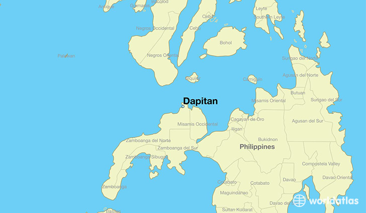 map showing the location of Dapitan