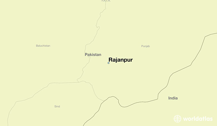 map showing the location of Rajanpur