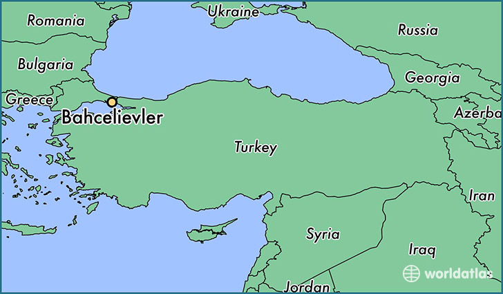 map showing the location of Bahcelievler
