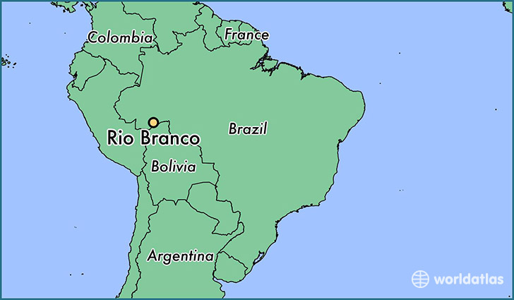 map showing the location of Rio Branco