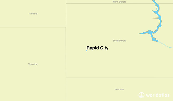 map showing the location of Rapid City