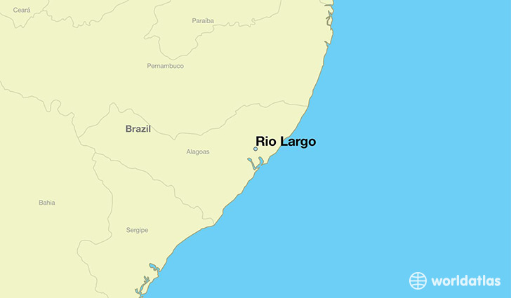 map showing the location of Rio Largo