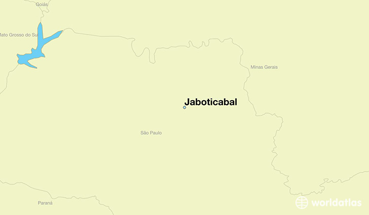 map showing the location of Jaboticabal