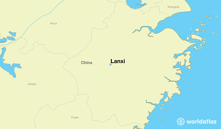 map showing the location of Lanxi