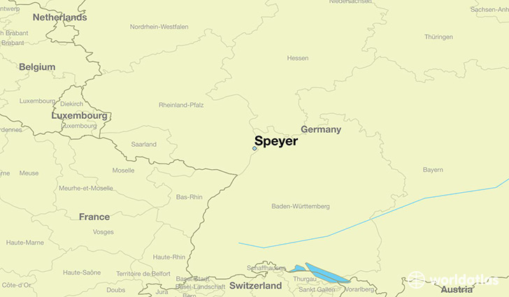 map showing the location of Speyer