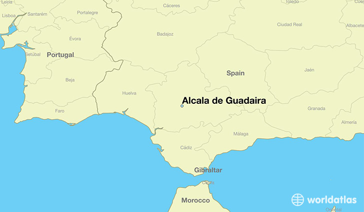 map showing the location of Alcala de Guadaira