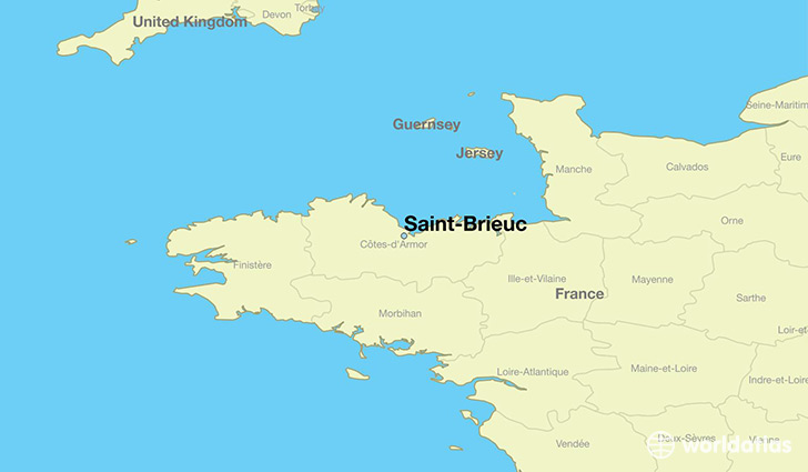 map showing the location of Saint-Brieuc