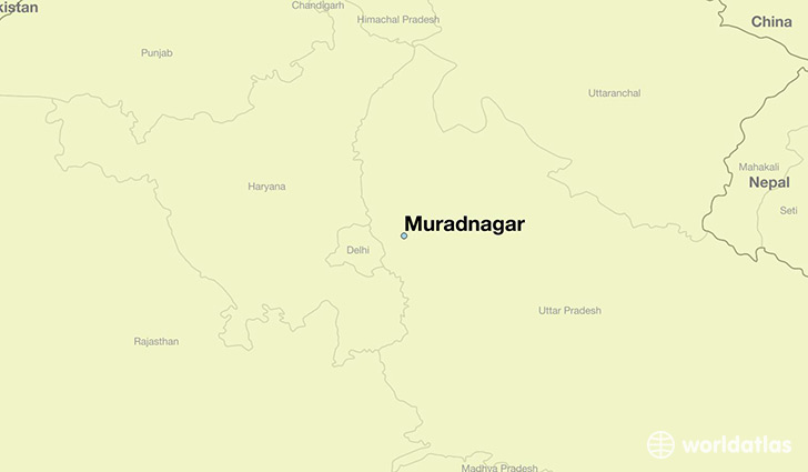 map showing the location of Muradnagar