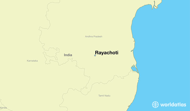 map showing the location of Rayachoti
