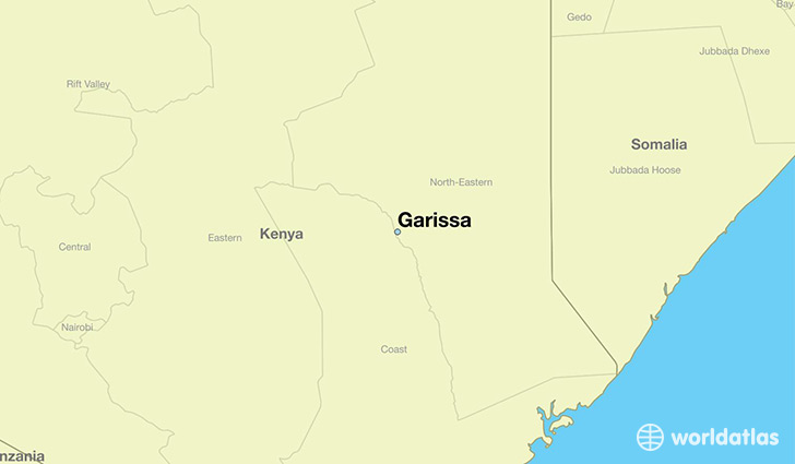 map showing the location of Garissa