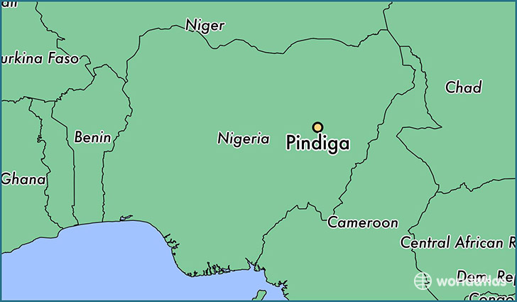 map showing the location of Pindiga