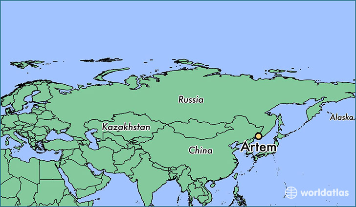 map showing the location of Artem