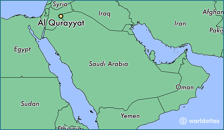 map showing the location of Al Qurayyat