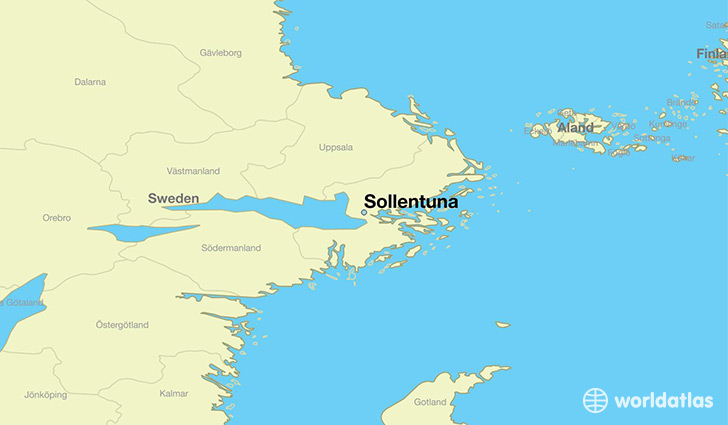 map showing the location of Sollentuna