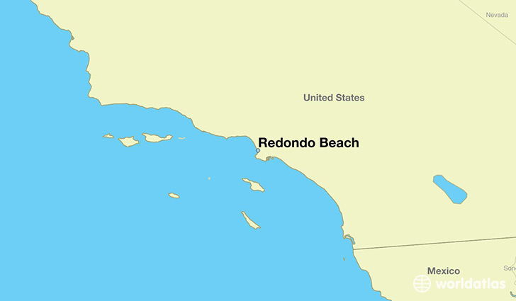 map showing the location of Redondo Beach