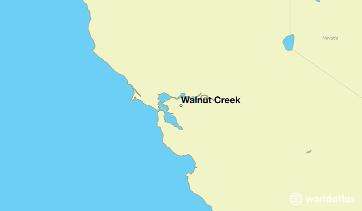 map showing the location of Walnut Creek