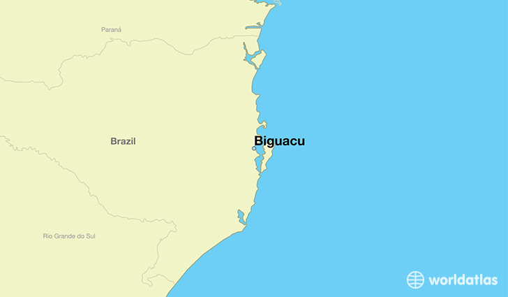 map showing the location of Biguacu